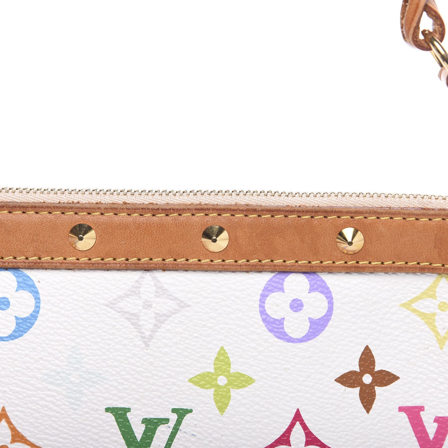Monogram Multicolor Pochette Accessories White