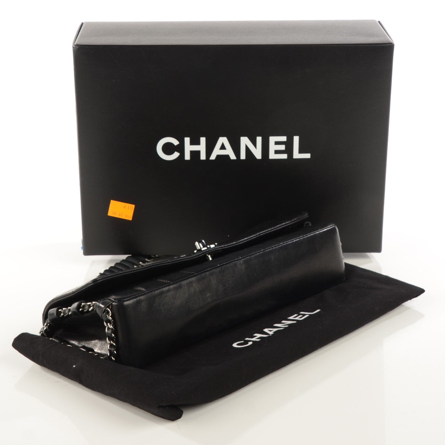 Chanel Lambskin Quilted East West Chocolate Bar Flap Black 4 of 9