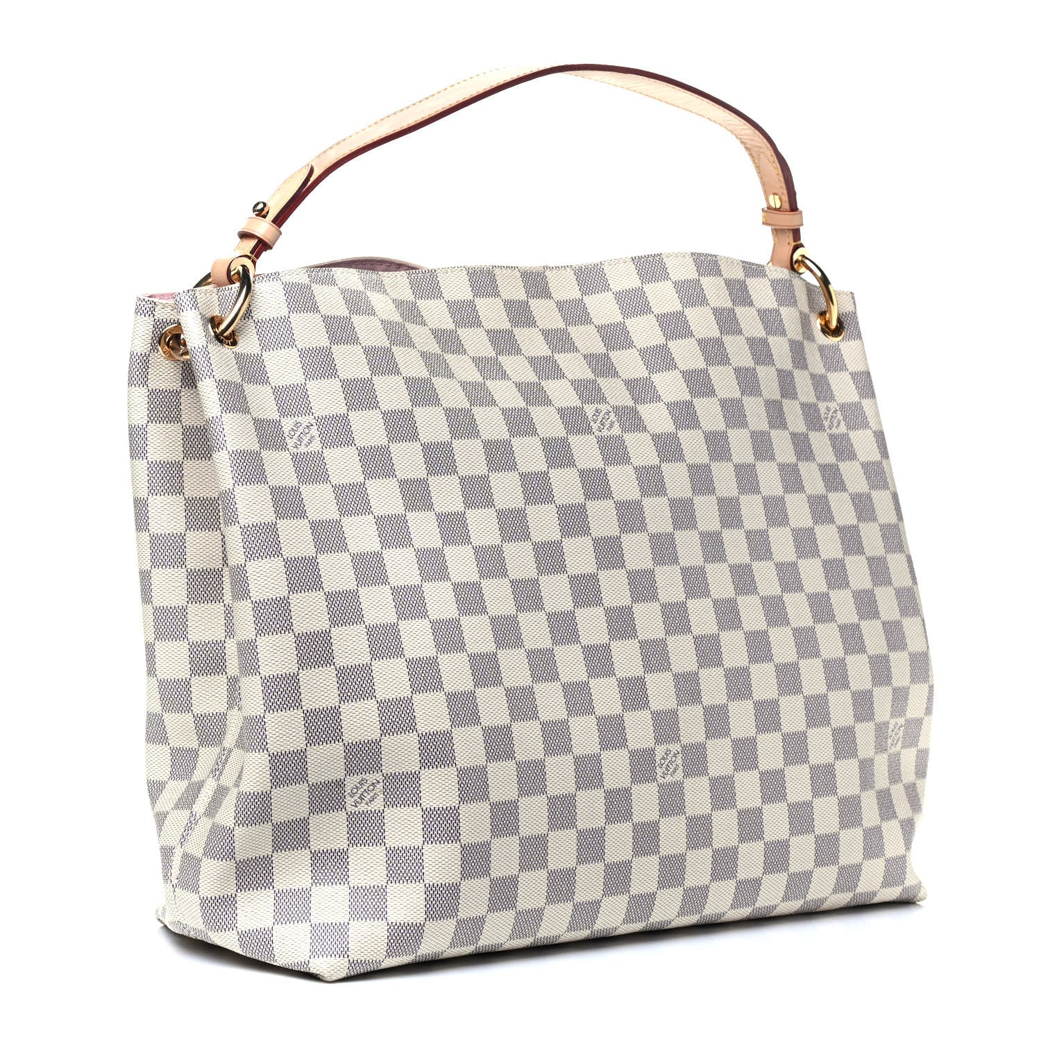 Louis Vuitton Damier Azur Graceful MM Rose Ballerine 2 of 4
