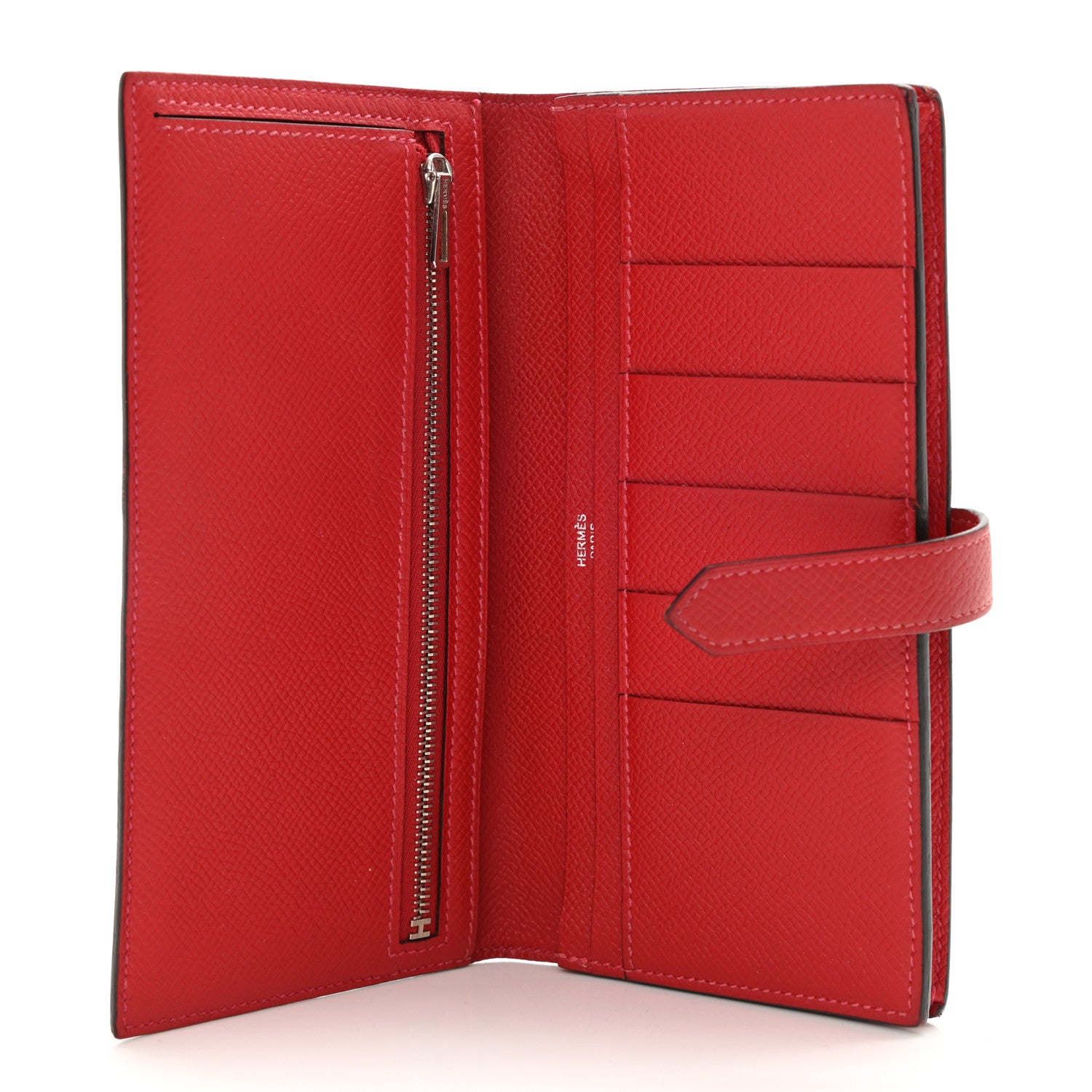 Hermes Epsom Bi-Color Bearn Gusset Wallet Rouge H Rouge Casaque 5 of 8