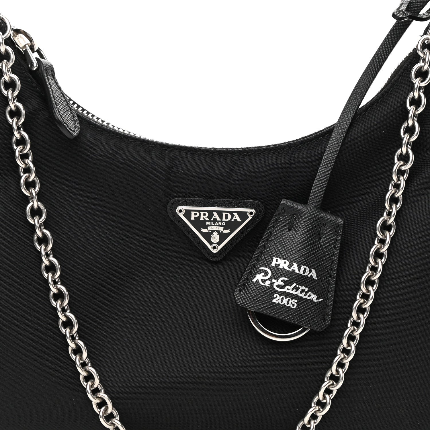 Prada Nylon Re-Edition 2005 Shoulder Bag Black 8 of 10