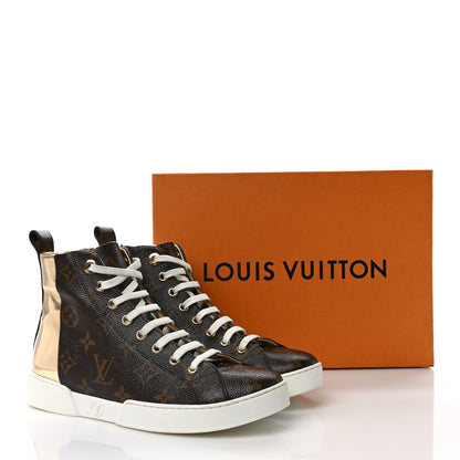 Louis Vuitton Patent Monogram Stellar Sneaker Boots 36 Gold 9 of 9