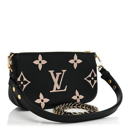 Louis Vuitton Empreinte Monogram Giant Multi Pochette Accessories Black Beige 3 of 9