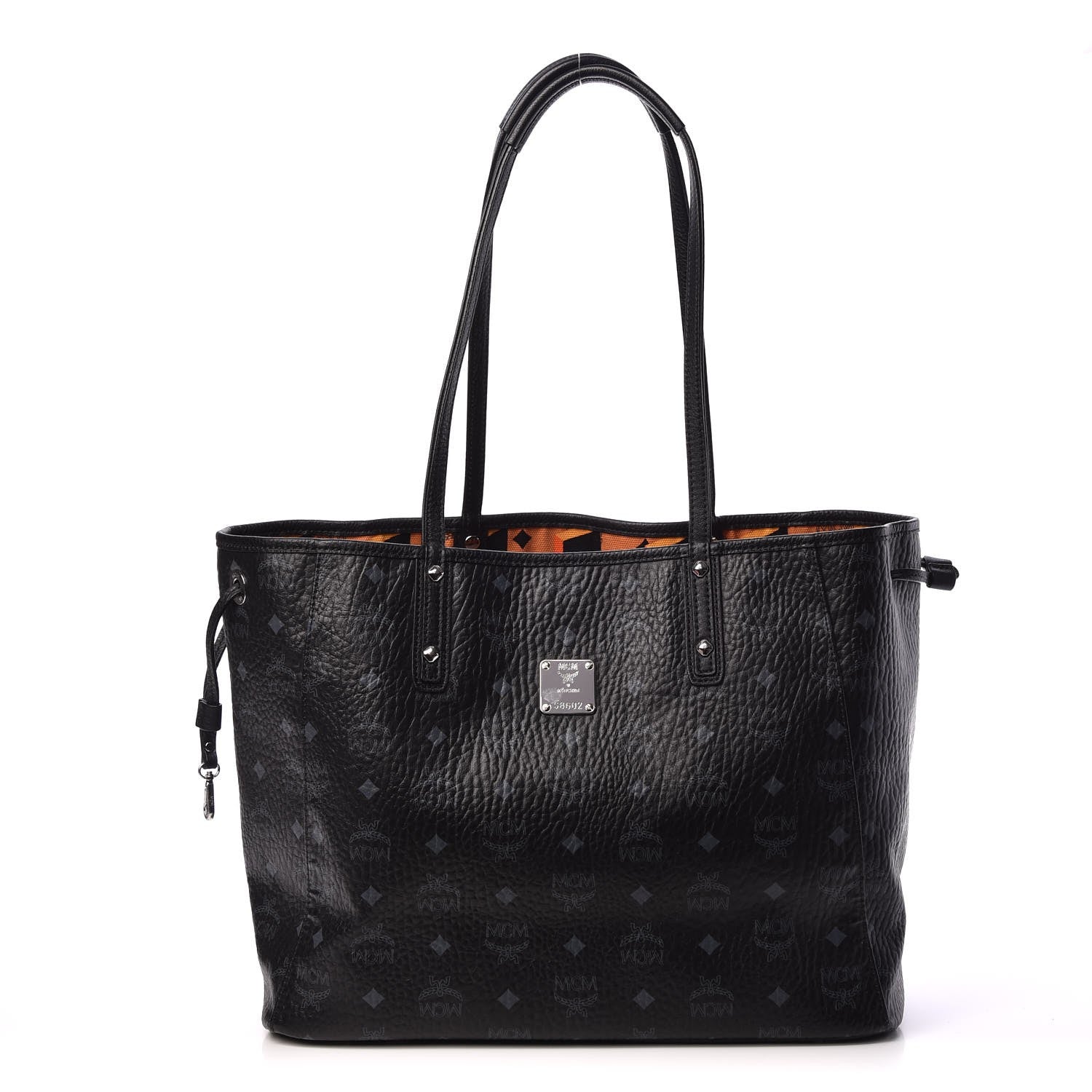 MCM Visetos Medium Reversible Shopping Tote Black 1 of 17