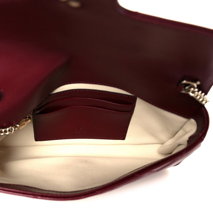 Gucci Calfskin Matelasse Mini GG Marmont Shoulder Bag With Card Holder Rosso Ancora 6 of 12