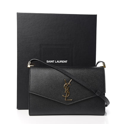 Saint Laurent Grain De Poudre Mini Uptown Crossbody Bag Black 10 of 10