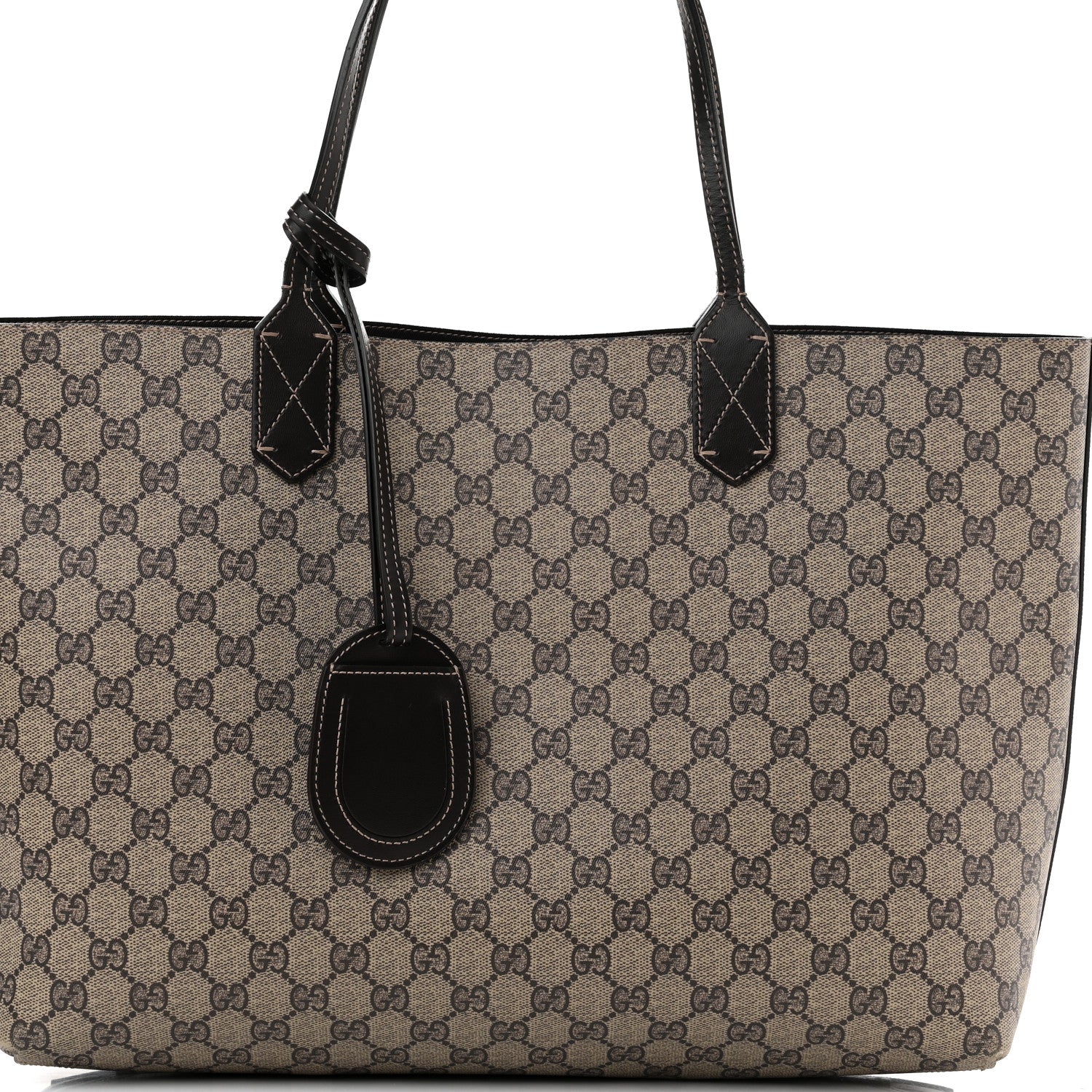 Gucci Calfskin GG Supreme Monogram Medium Reversible Tote Dark Brown 11 of 16