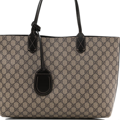 Gucci Calfskin GG Supreme Monogram Medium Reversible Tote Dark Brown 11 of 16