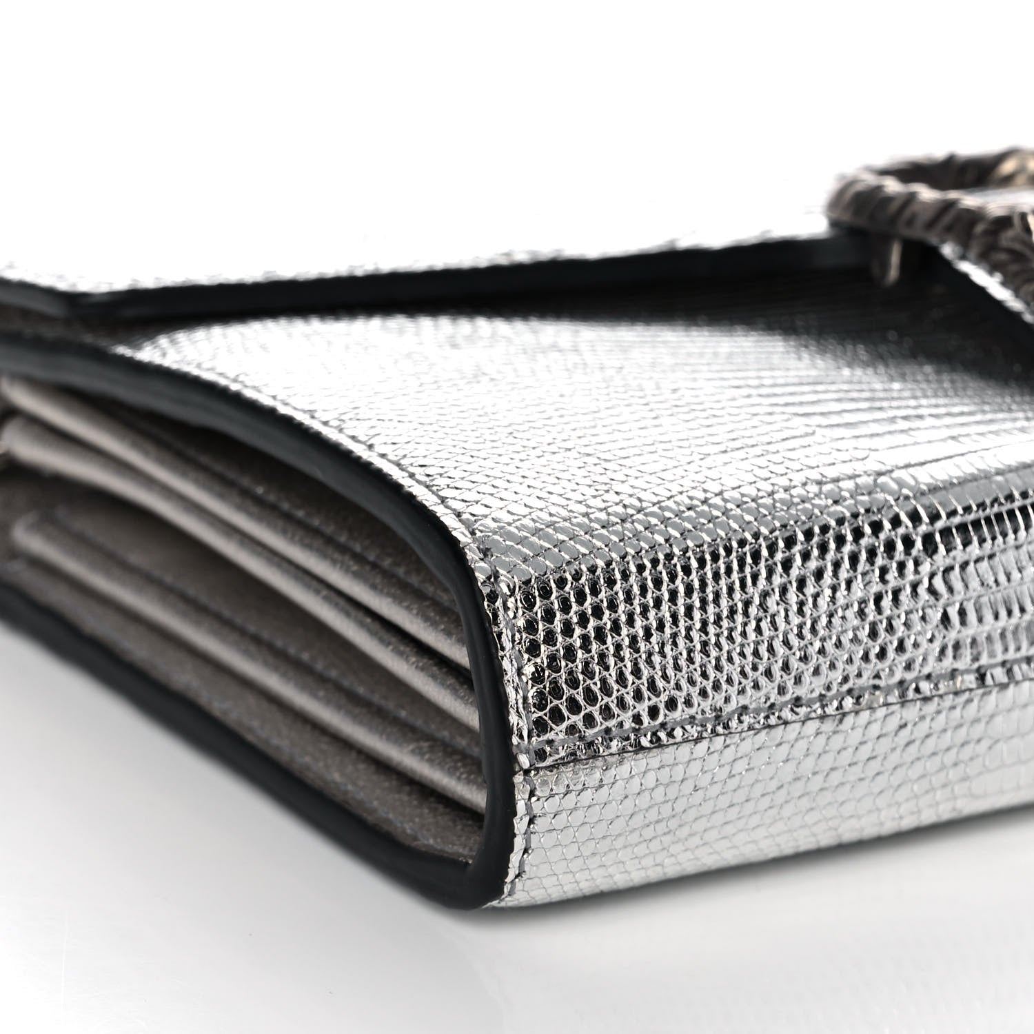Gucci Lizard Mini Dionysus Chain Wallet Silver 8 of 10