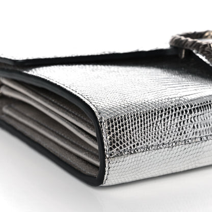 Gucci Lizard Mini Dionysus Chain Wallet Silver 8 of 10