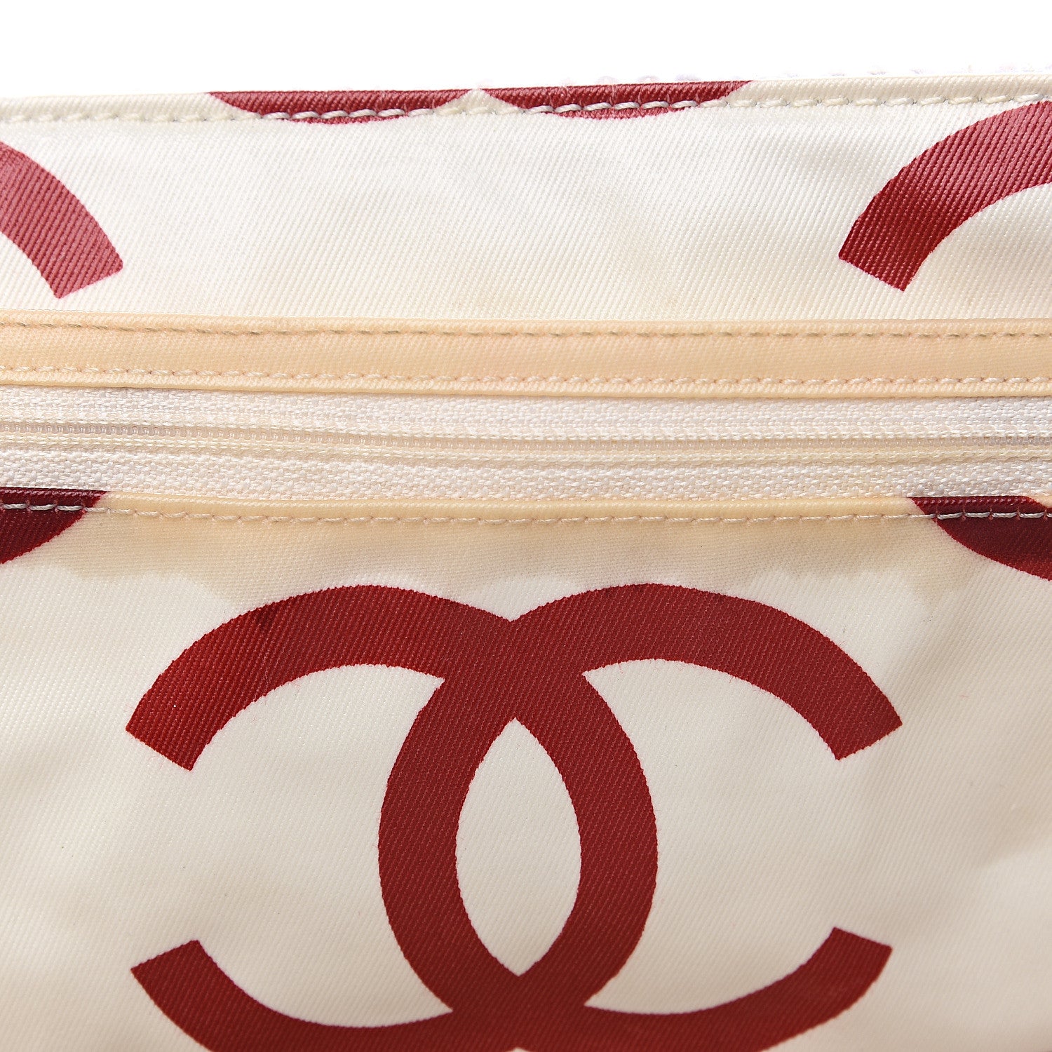 Chanel Woven Canvas Bekko Chain Tote White 7 of 11
