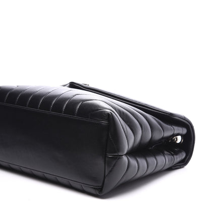 Saint Laurent Calfskin Y Quilted Monogram Medium Loulou Chain Satchel Black 9 of 10