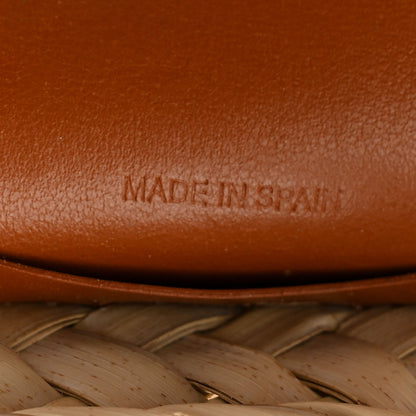 Chloe Raffia Smooth Calfskin Medium Sense Basket Caramel 9 of 14