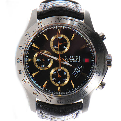 Gucci Stainless Steel Calfskin 44mm G-Timeless Chronograph Automatic Watch Black 1 of 7