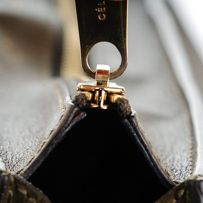 Celine Crocodile Embossed Nubuck Medium Trapeze Olive 8 of 9