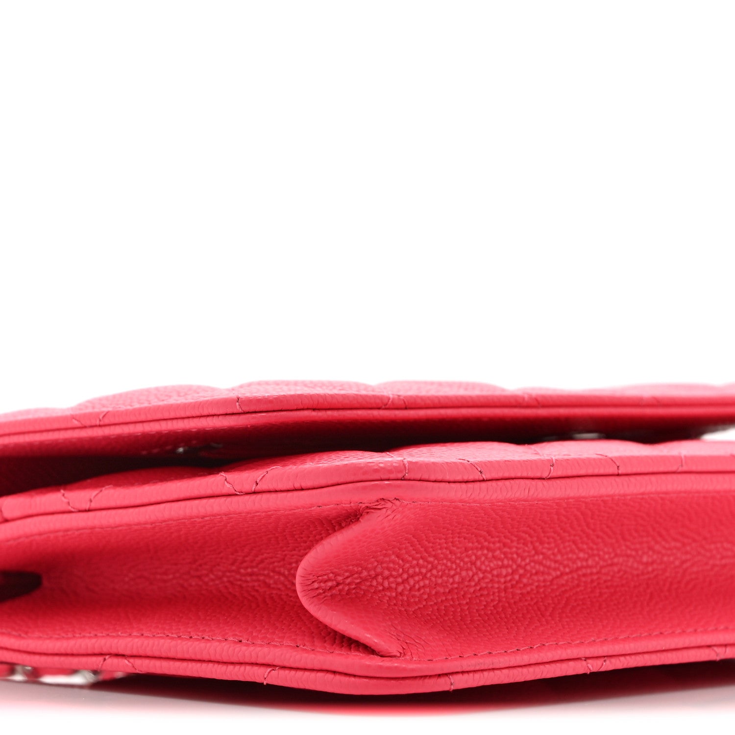 Chanel Caviar Quilted Wallet on Chain WOC Dark Pink 10 of 12