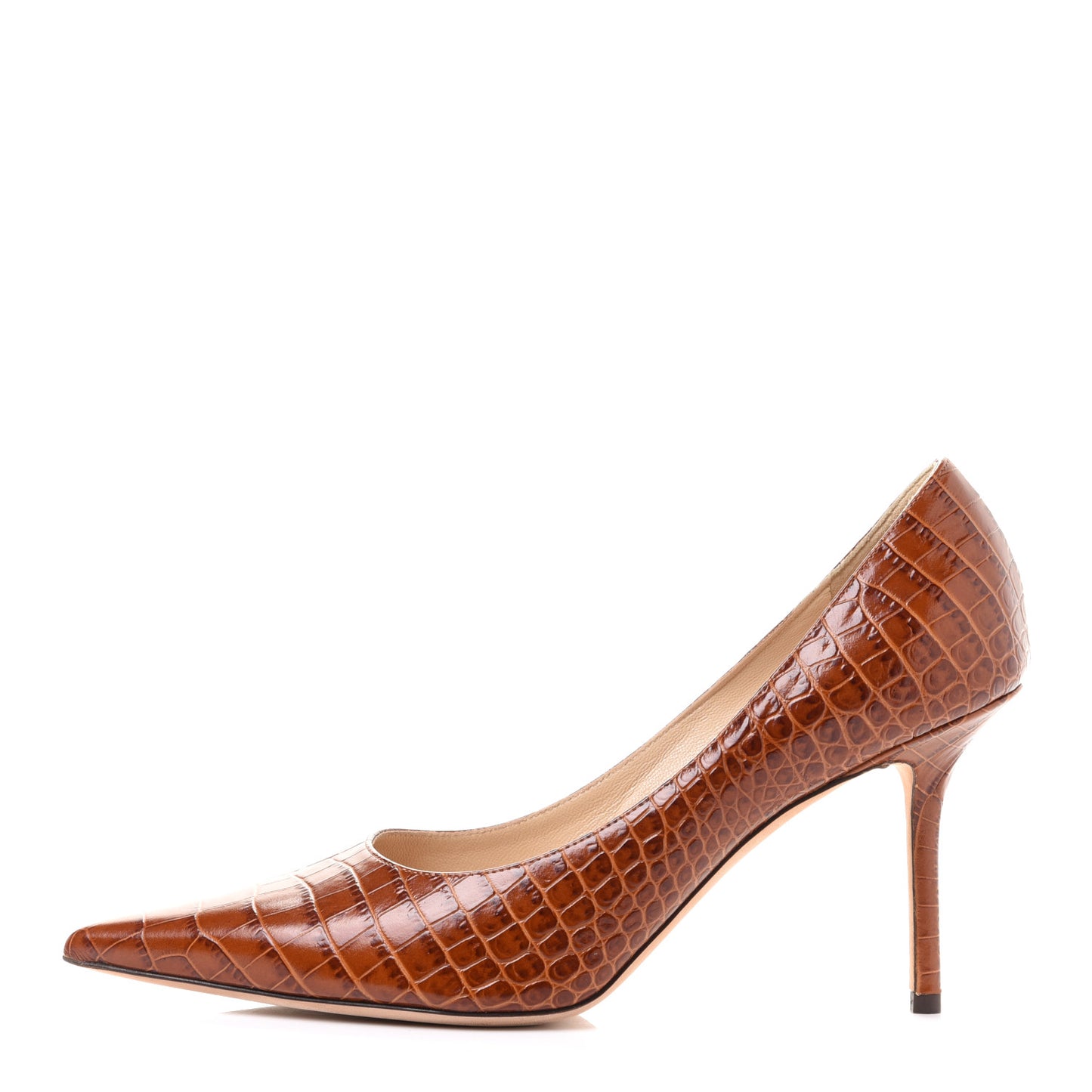 Crocodile Embossed Calfskin Love 85 Pump 39.5 Cuoio