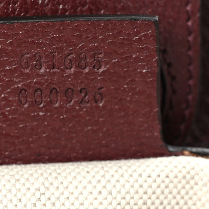 Gucci Monogram Textured Dollar Calfskin Web Medium Ophidia Shopping Tote Sahara Rubino Chardonnay 7 of 9
