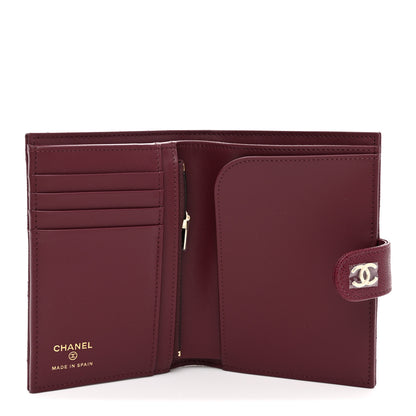 Chanel Caviar Quilted Passport Holder Dark Burgundy 5 of 8