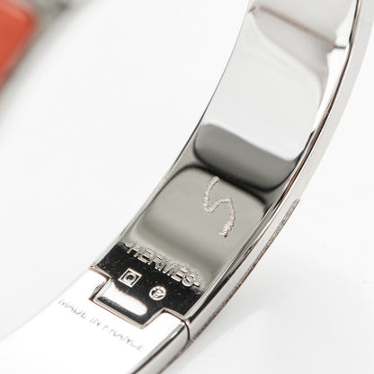 Hermes Enamel Narrow Clic Clac H Bracelet PM Mango 6 of 6