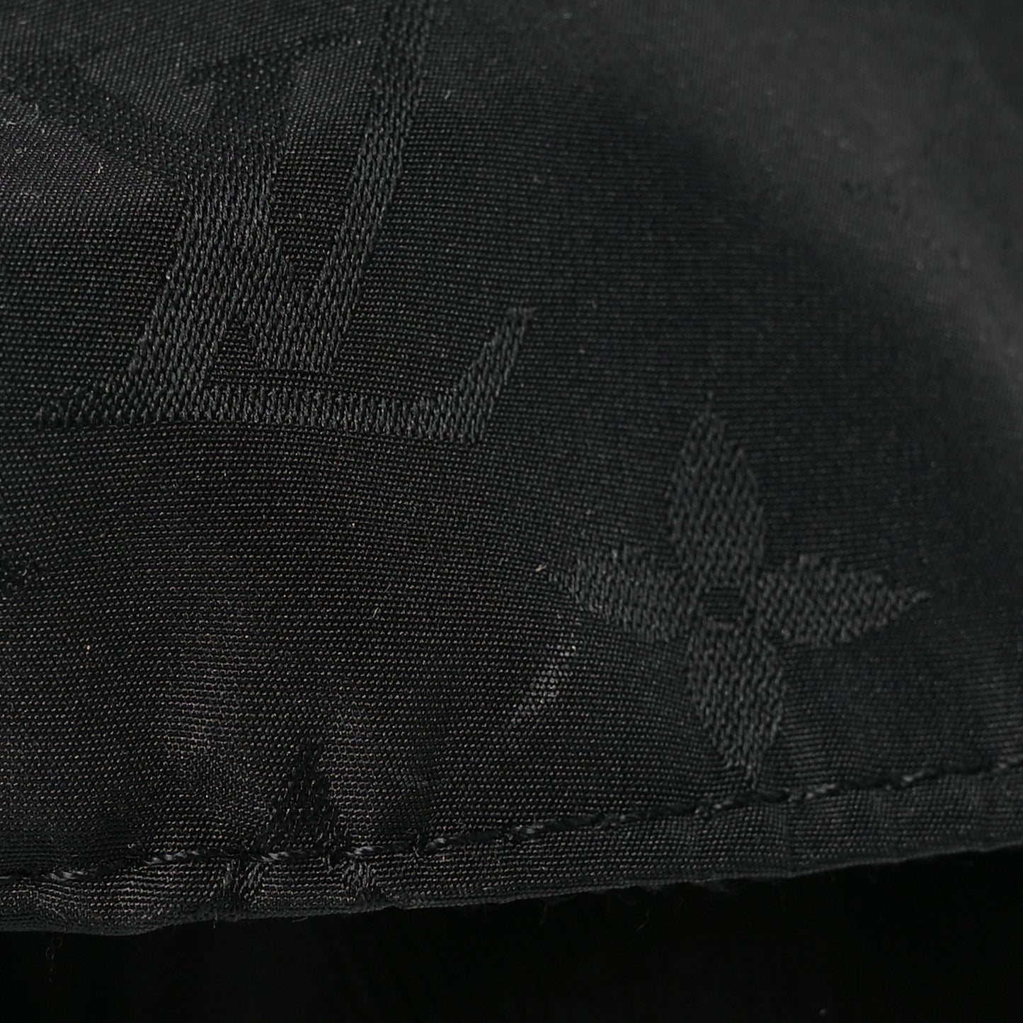 Polyester Silk Monogram LV Get Ready Cap L Black