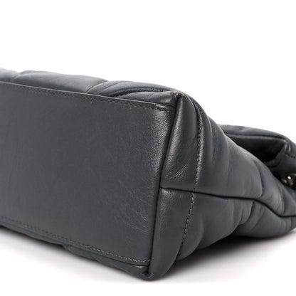 Saint Laurent Lambskin Quilted Small Loulou Puffer Monogram Chain Satchel Storm 11 of 11