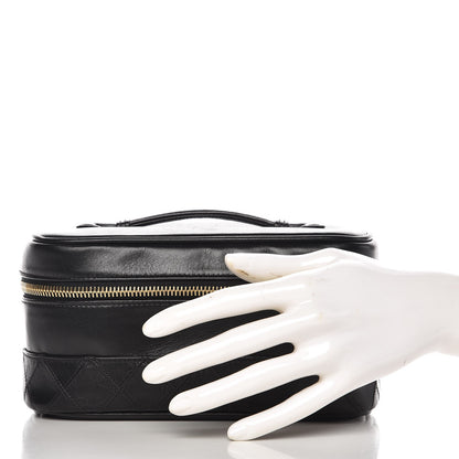 Chanel Lambskin Vanity Cosmetic Case Black 2 of 8