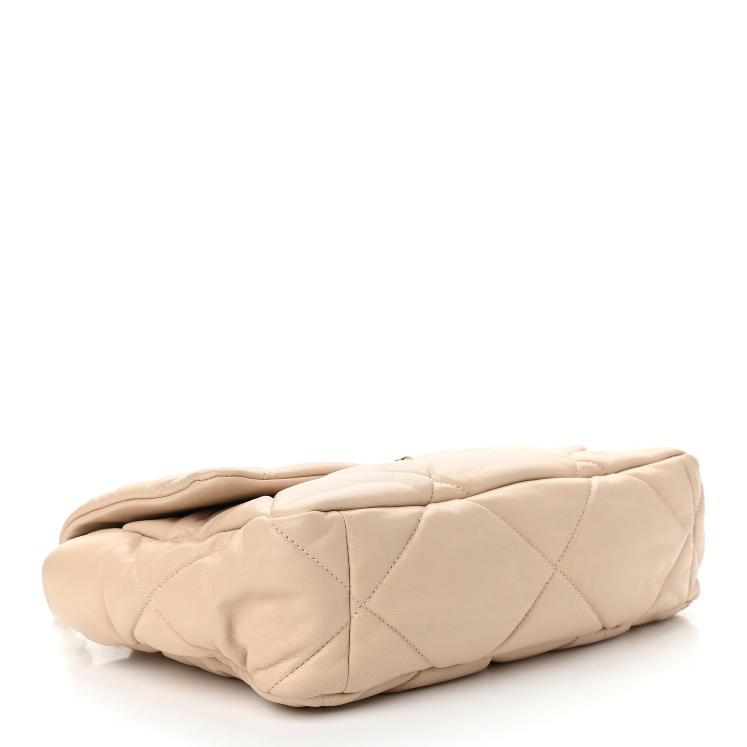Chanel Lambskin Quilted Large Chanel 19 Flap Beige 4 of 13