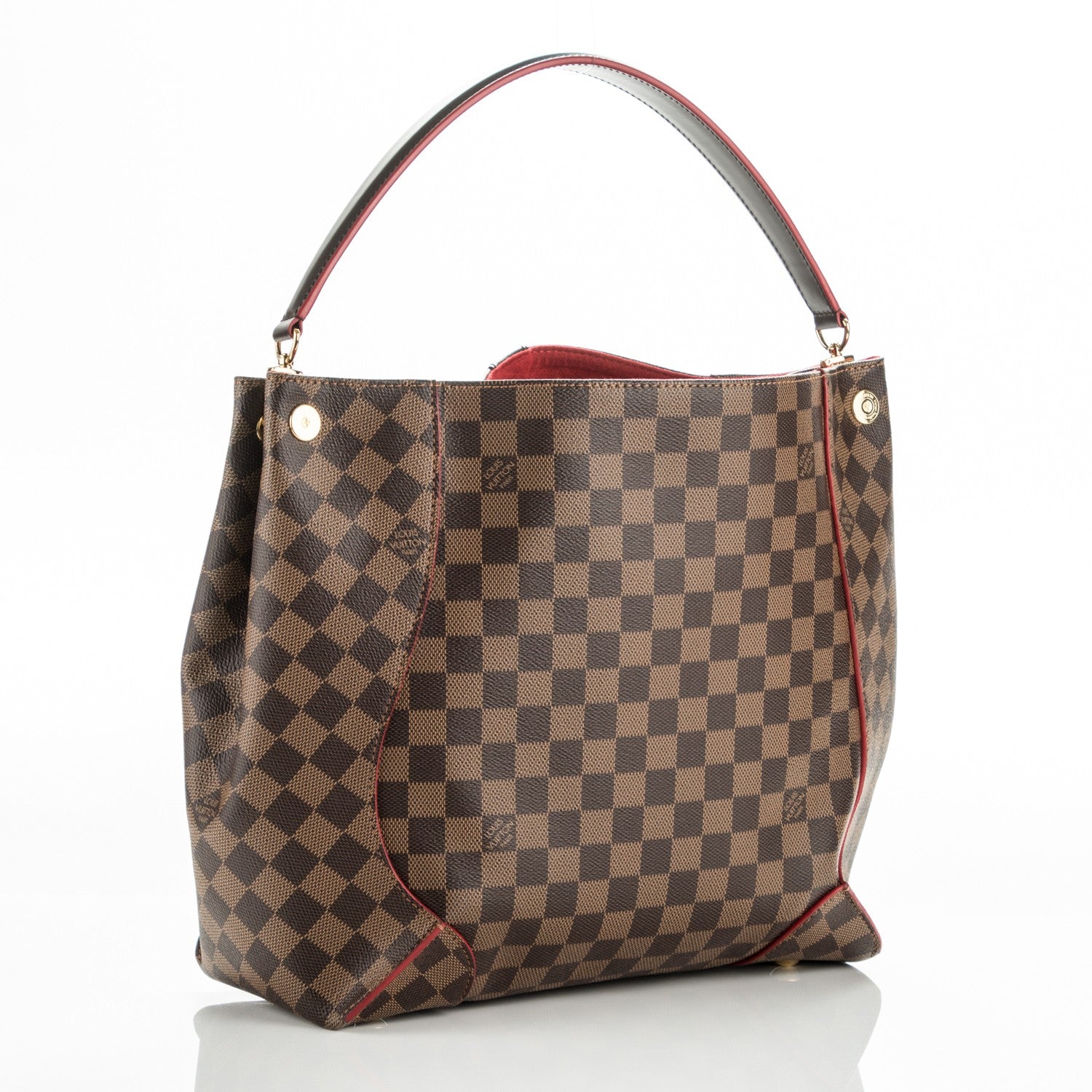 Louis Vuitton Damier Ebene Caissa Hobo Cherry 3 of 7