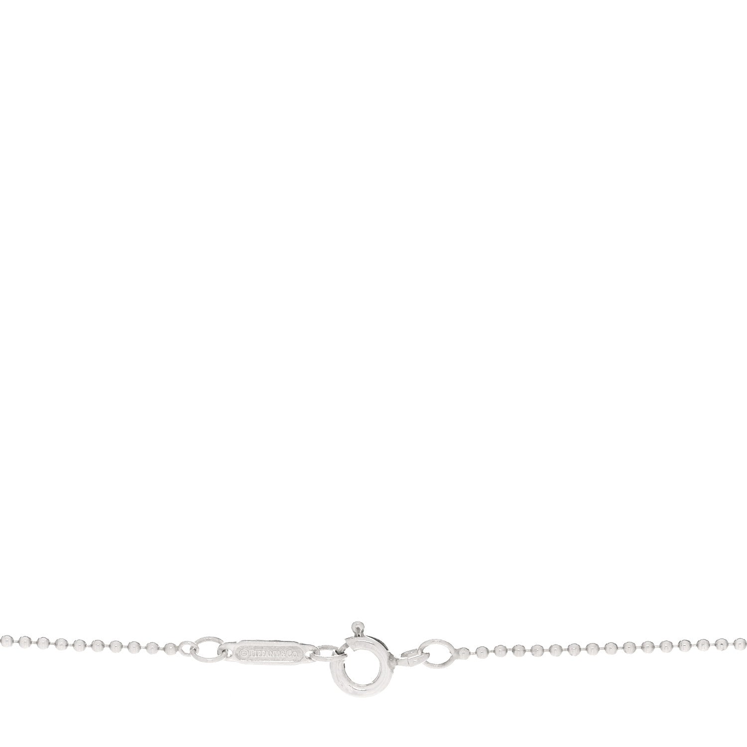 Tiffany Sterling Silver Enamel Beaded Heart Key Pendant Necklace Blue 4 of 5