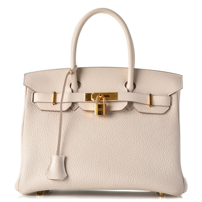 Hermes Taurillon Clemence Birkin 30 Craie 1 of 38