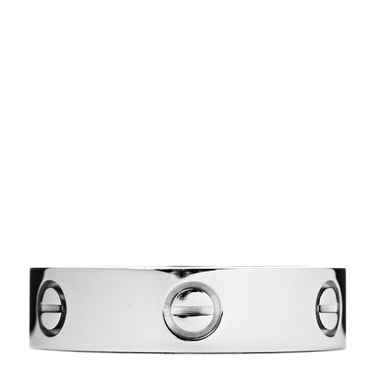 Cartier 18K White Gold 6mm LOVE Ring 62 10 1 of 4