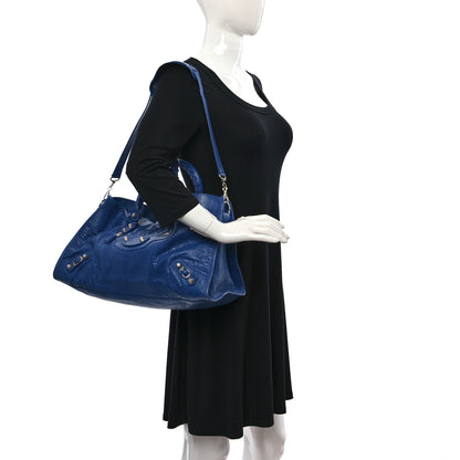 Balenciaga Agneau Giant 12 Silver Hardware Part Time Bleut Bleu Glacier 2 of 9