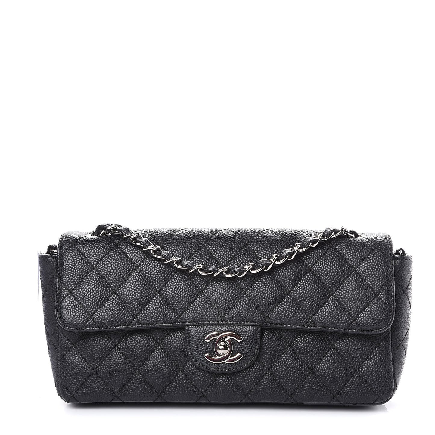Caviar Quilted East West Flap Black