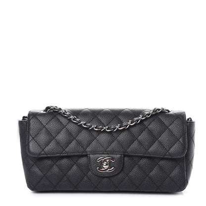 Chanel Caviar Quilted East West Flap Black 1 of 9