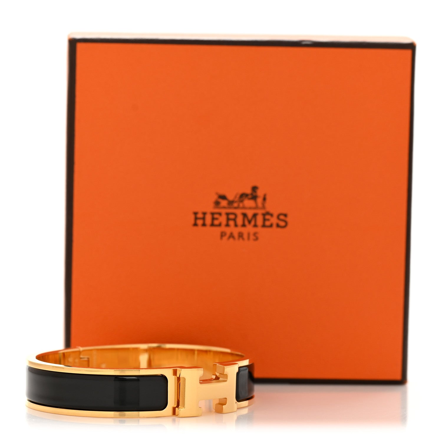 Hermes Enamel Narrow Clic Clac H Bracelet PM Black 6 of 6
