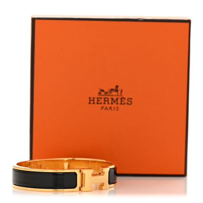 Hermes Enamel Narrow Clic Clac H Bracelet PM Black 6 of 6