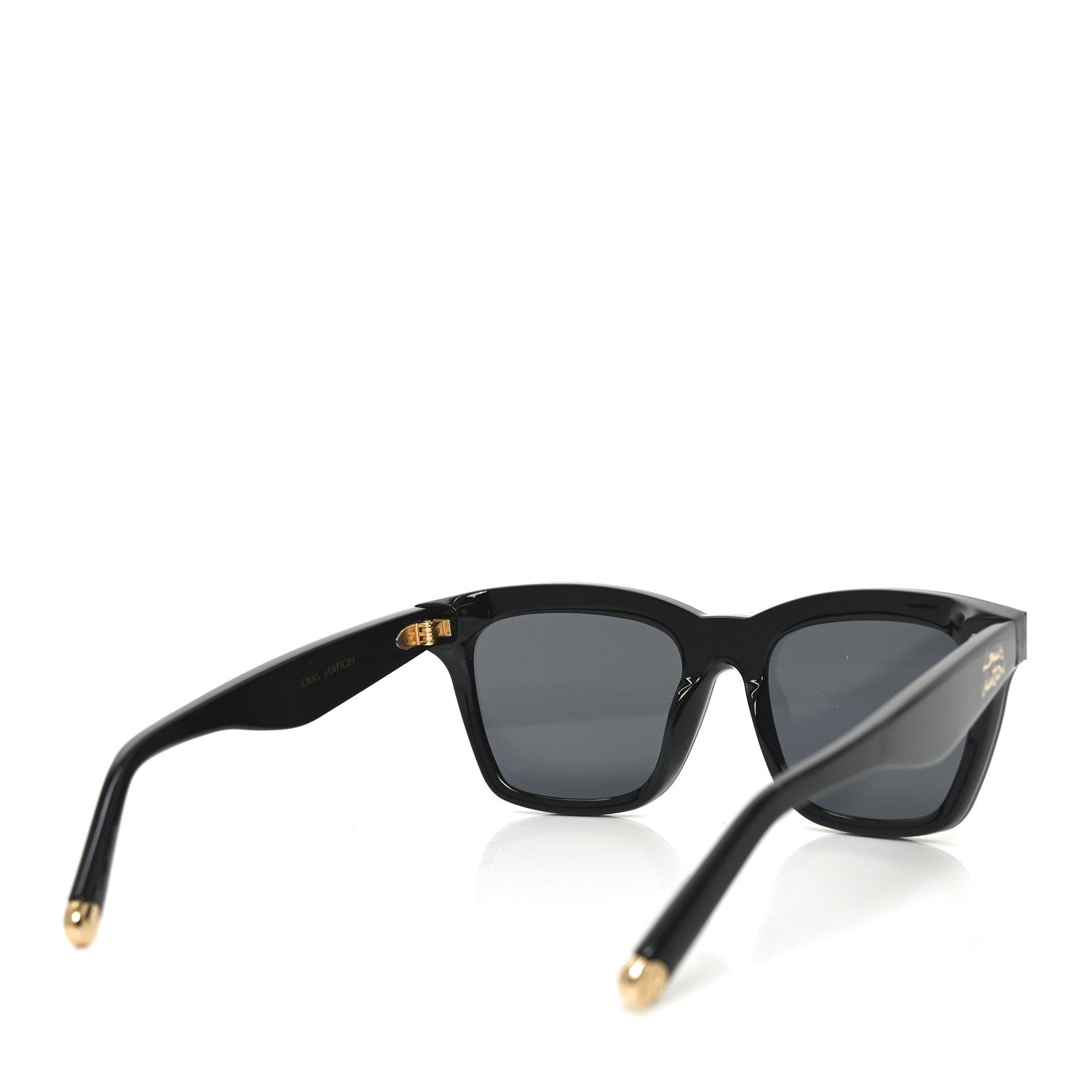 Louis Vuitton Acetate Nylon LV Script Square Sunglasses Z2970W  Black 4 of 8