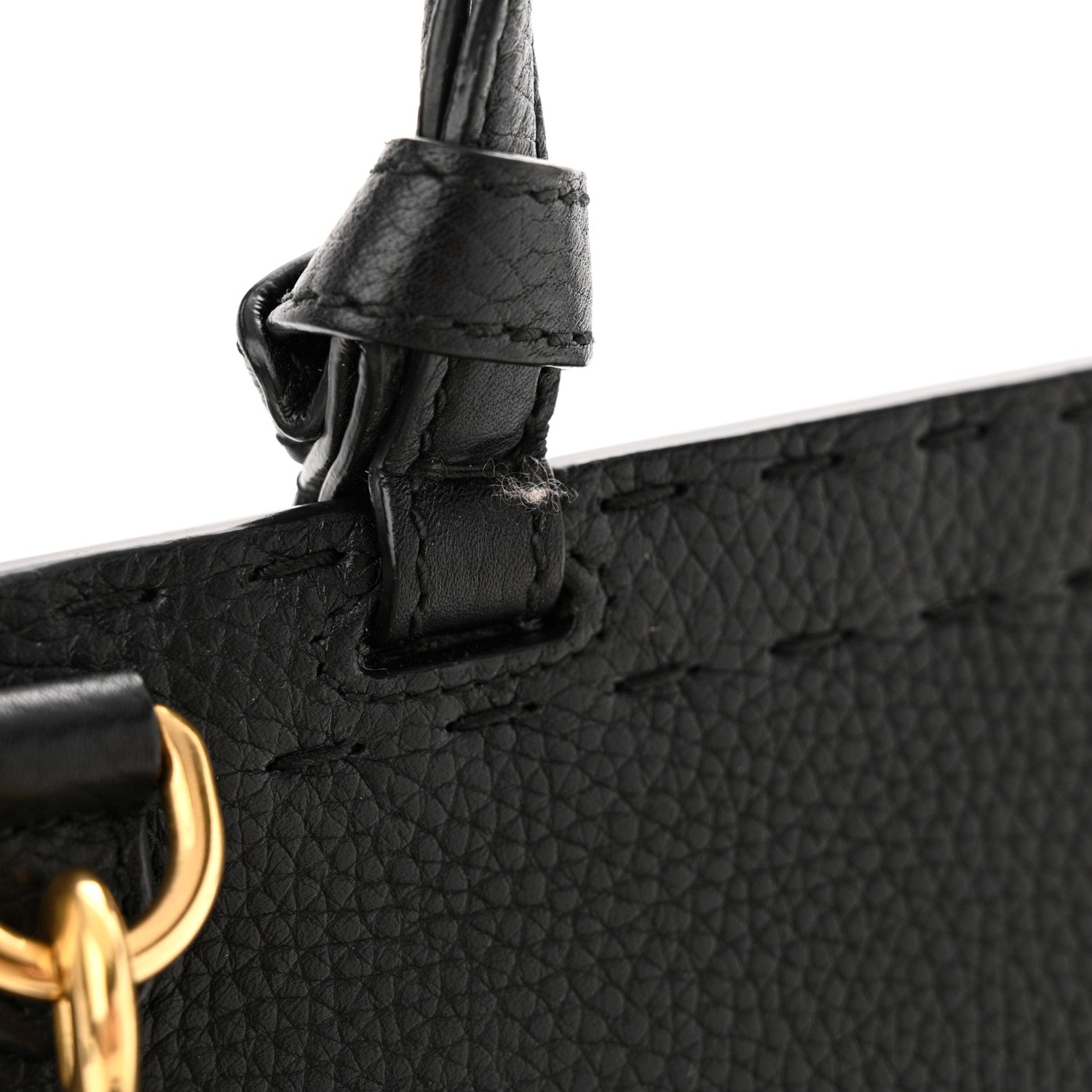 Gucci Calfskin Small GG Marmont Top Handle Bag Black 17 of 18