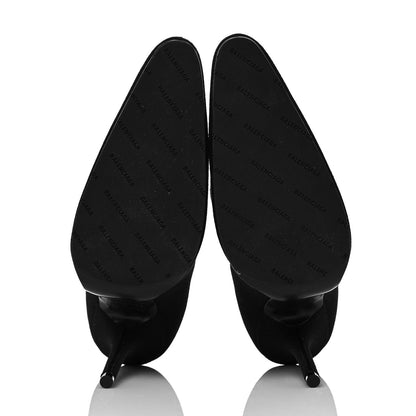 Balenciaga Jersey Crepe Round Toe Knife Booties 40 Black 6 of 7