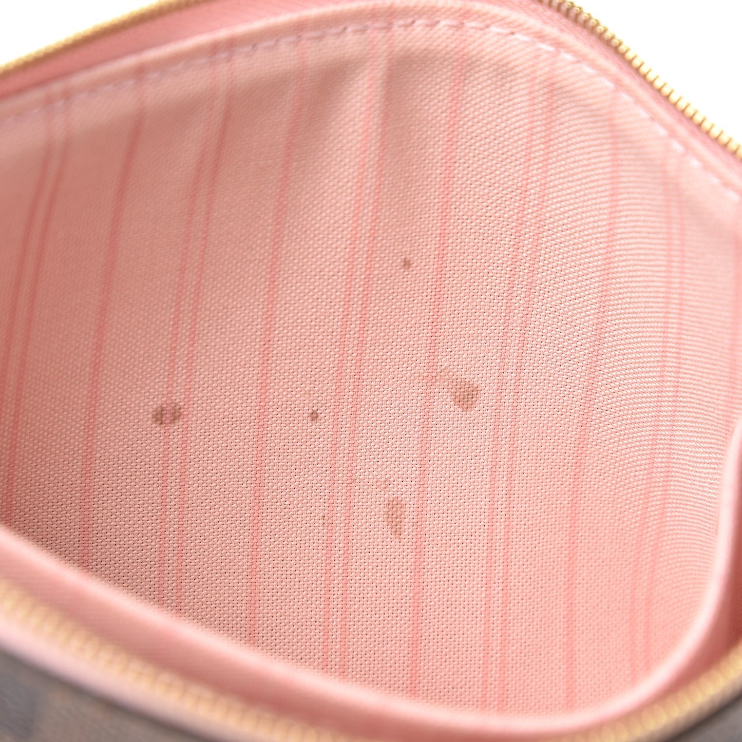 Damier Ebene Neverfull MM GM Pochette Rose Ballerine