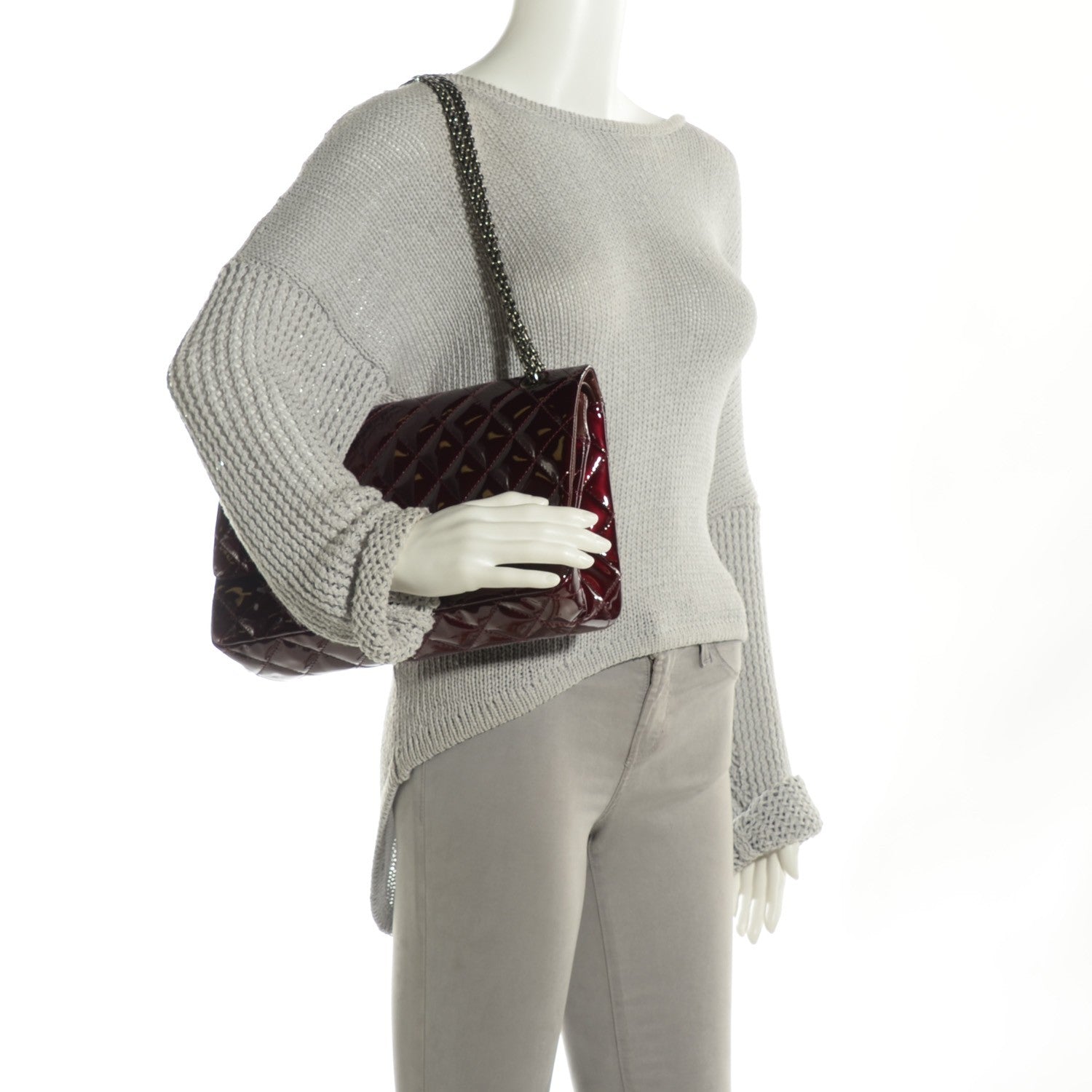Chanel Patent Quilted 2.55 Reissue 227 Bordeaux 2 of 7