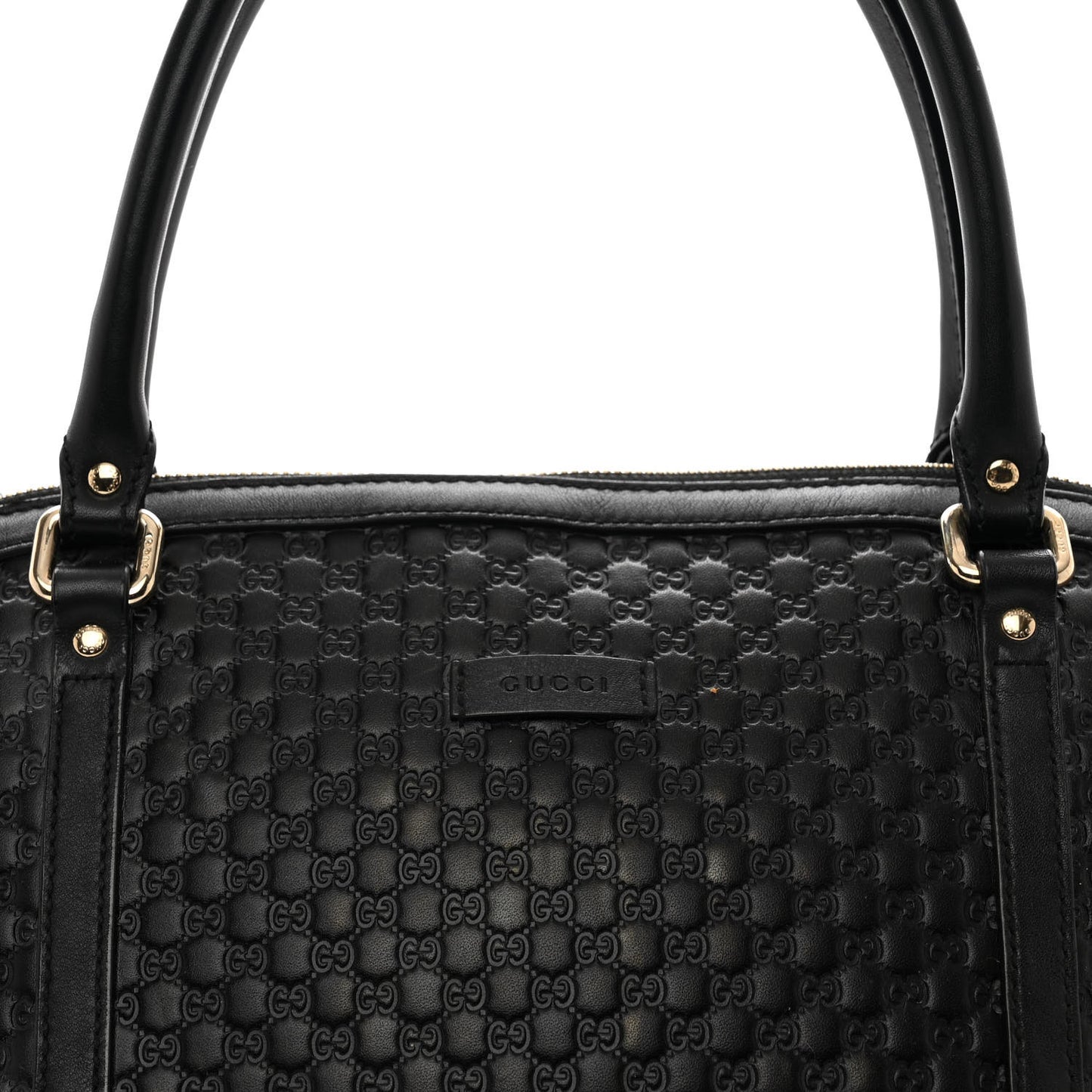 Soft Microguccissima Dome Satchel Black