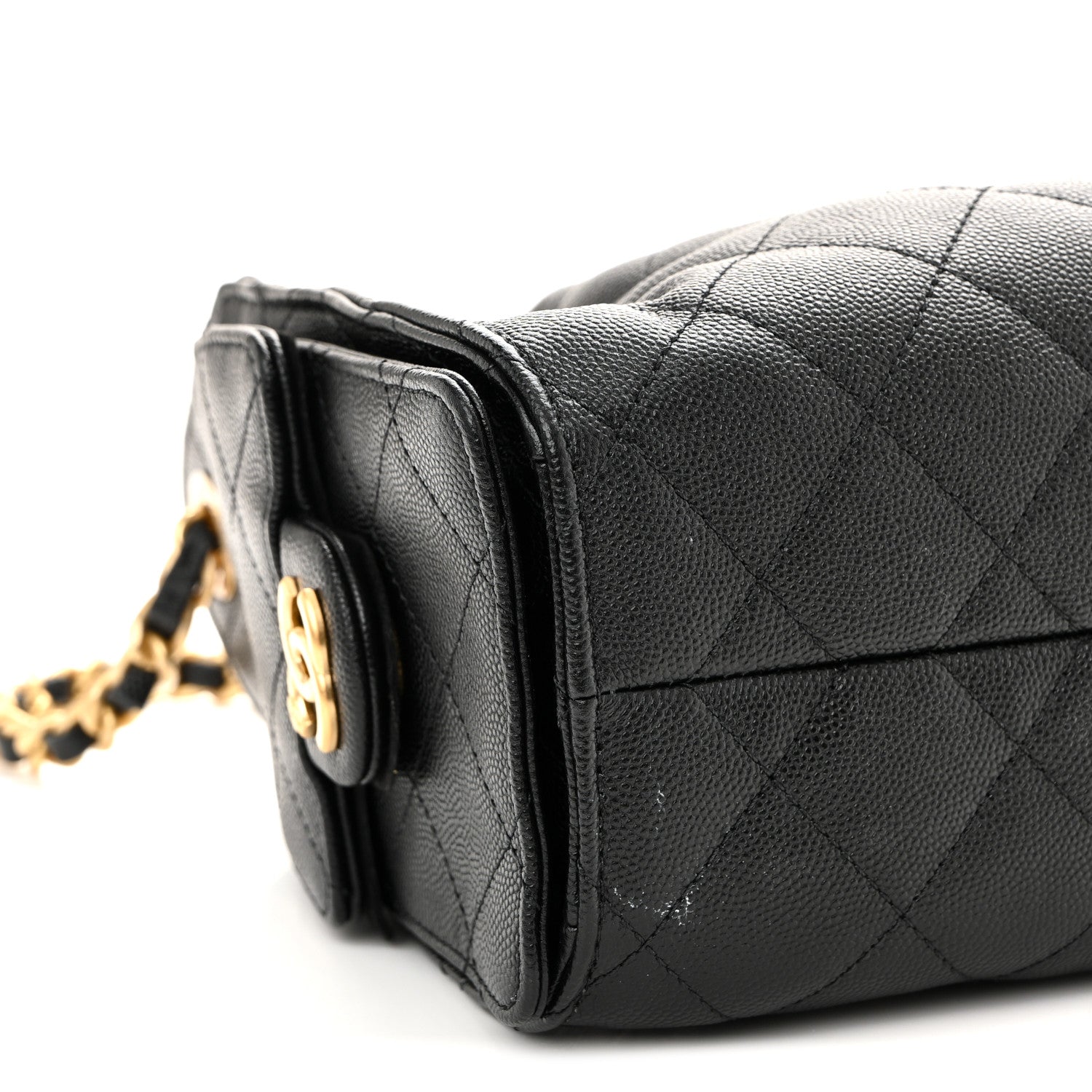 Chanel Caviar Quilted Mini Chanel 25 Handbag Black 9 of 10