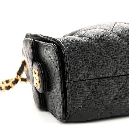 Chanel Caviar Quilted Mini Chanel 25 Handbag Black 9 of 10