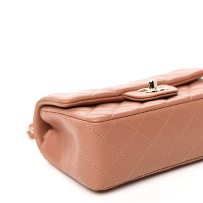 Chanel Lambskin Quilted Mini Rectangular Flap Brown 9 of 11