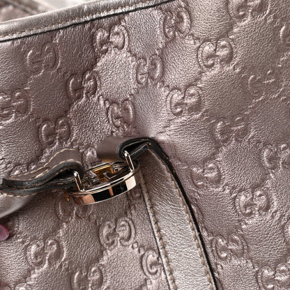 Gucci Metallic Guccissima Large GG Twins Tote Mauve 19 of 20