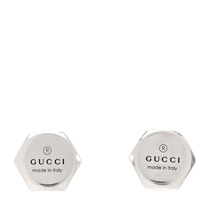 Gucci Sterling Silver Logo Trademark Earrings 1 of 4