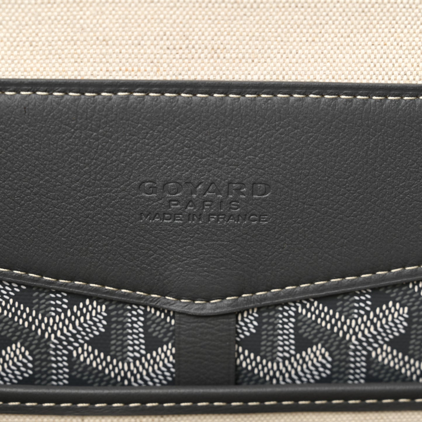 Goyardine Calfskin Cisalpin Document Case Grey