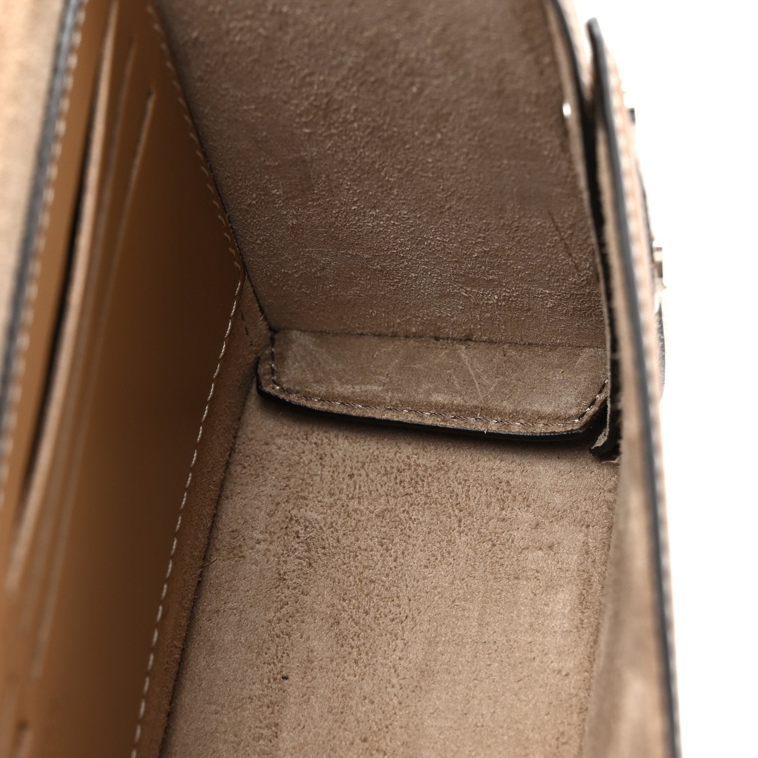 Fendi Recycled Fabric Jacquard Vitello King FF 1974 Baguette Soft Trunk Tobacco Moro Sand 11 of 14